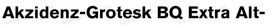 Akzidenz-Grotesk BQ Extra Alt字体转换